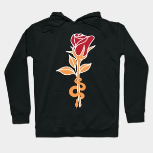 The red rose and snake Hoodie